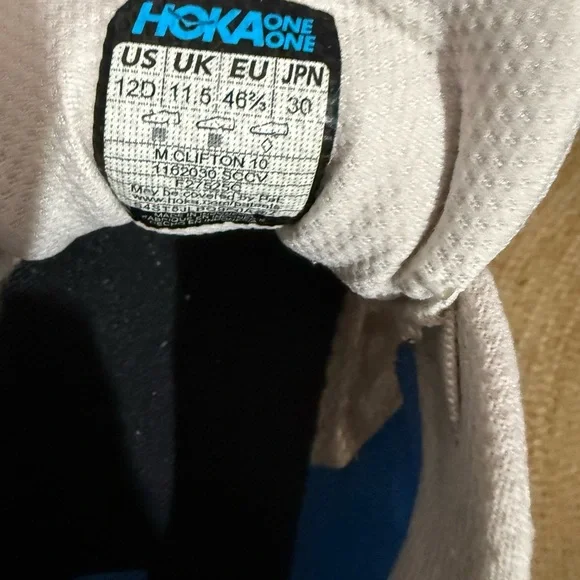 Hoka Sneakers in Cream and Blue - Picture 6 of 6